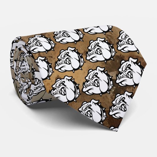 Bulldogs Mascot Necktie Krawatte (Gerollt)