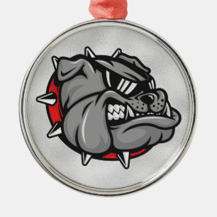 Bulldogs Mascot Ornament Aus Metall