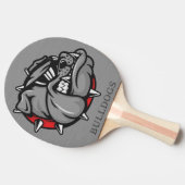 Bulldogs Mascot Ping Pong Paddle Tischtennis Schläger (Seitenansicht)