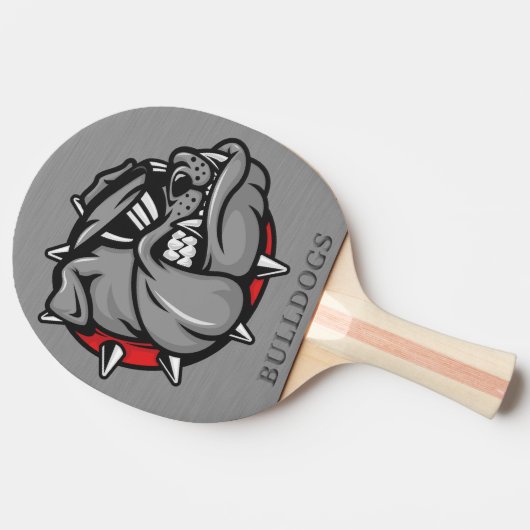 Bulldogs Mascot Ping Pong Paddle Tischtennis Schläger (Seitenansicht)
