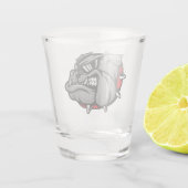 Bulldogs Mascot Shootglas Schnapsglas (Rückseite)