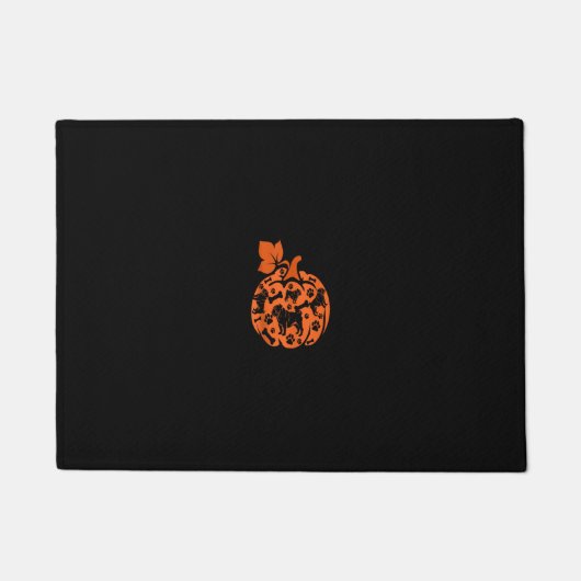 Bulldogs Niedlich Pumpkin Shape Halloween Erntedan Fußmatte (Vorderseite)