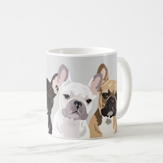 Bulldogs | Niedlicher Bulldog Kaffeetasse (VorderseiteRechts)