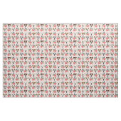 Bulldogs pinkfarbene Blüten Stoff (Fat Quarter (45,7 x 55,9 cm))