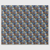 Bulldogs Pumpkin Halloween Funny Geschenkpapier (Flach)