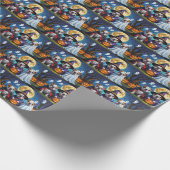 Bulldogs Pumpkin Halloween Funny Geschenkpapier (Ecke)