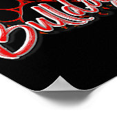 Bulldogs Red Black Cheetah School Sport Fan Team Poster (Ecke)