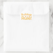 Bulldogs-Regel! Runder Aufkleber (Tasche)