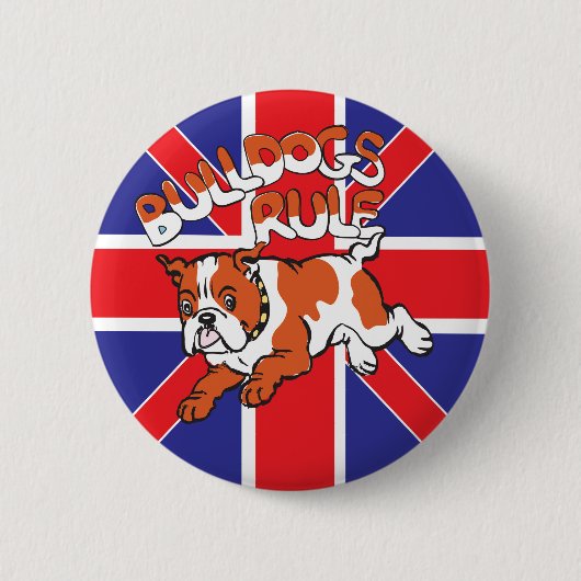 Bulldogs regieren Abzeichen British Bulldog Button (Vorderseite)