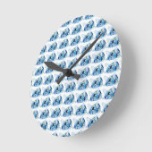 Bulldogs Runde Wanduhr (Winkel)