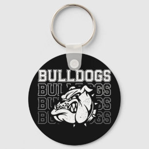 Bulldogs Schulgeist Maskottchen Vintage Sportfan Schlüsselanhänger
