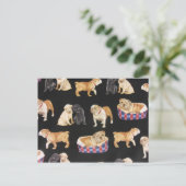 Bulldogs & Shar Peis Postkarte (Stehend Vorderseite)