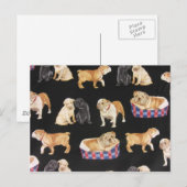 Bulldogs & Shar Peis Postkarte (Vorne/Hinten)