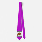 Bulldogs Sports Lila White Necktie Krawatte (Vorderseite)