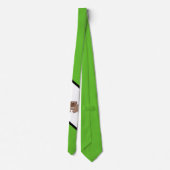 Bulldogs Sportteam Green White Necktie Krawatte (Rückseite)