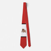 Bulldogs Sportteam Maroon White Necktie Krawatte (Vorderseite)