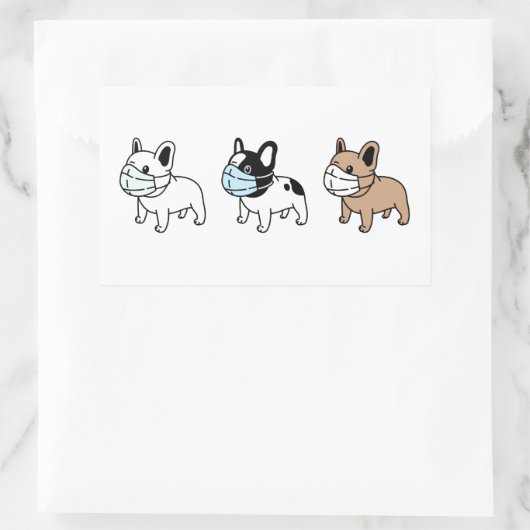 BULLDOGS TRAARING FACE MASKS RECTANGLE STICKER (Tasche)