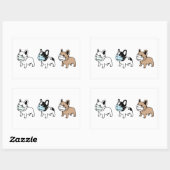 BULLDOGS TRAARING FACE MASKS RECTANGLE STICKER (Blatt)