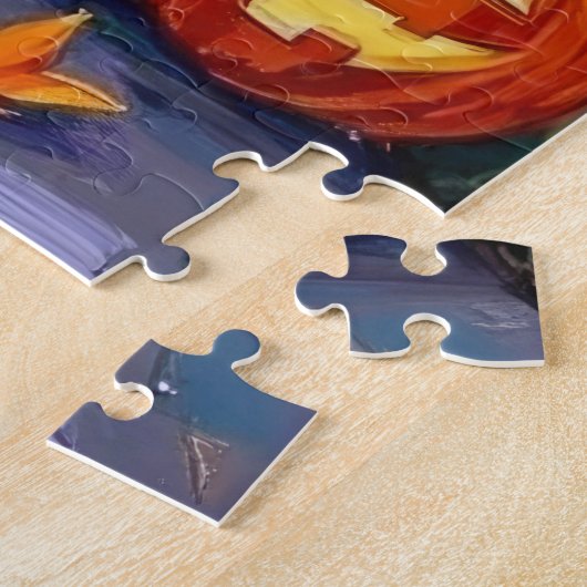 Bulldogs Trick-or-Treating in Halloween-Kostümen Puzzle (Seite)