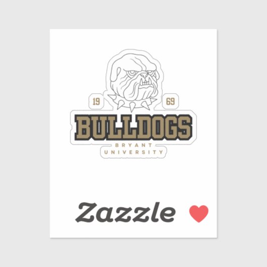 Bulldogs - Universität Bryant Aufkleber (Blatt)