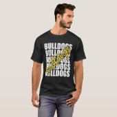 Bulldogs Yellow School Sport Fan Team Spirit T-Shirt (Vorne ganz)