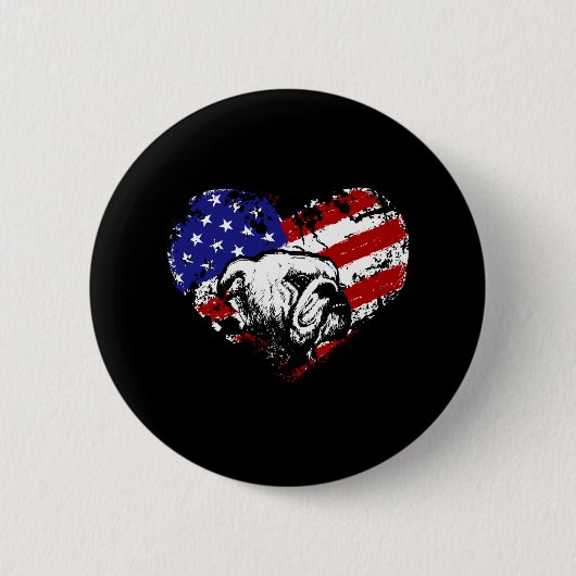 Bulldohherz Button (Vorderseite)