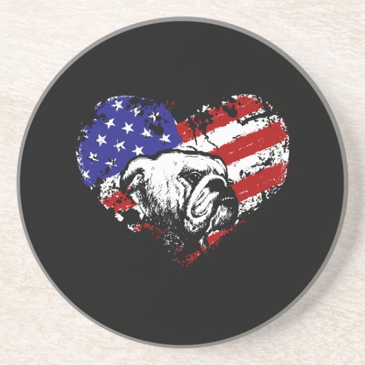 Bulldohherz Getränkeuntersetzer (Vorne)