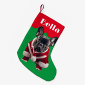 Bulldohhund - niedliche Hunde Urlaub Kleiner Weihnachtsstrumpf (Vorderansicht (hängend))