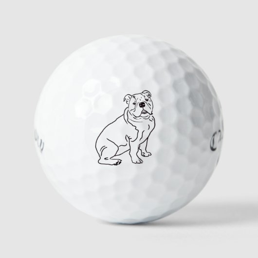 Bulldohund Golfball (Vorderseite)