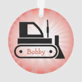 Bulldozer Akrylverzierung Ornament (Rückseite)