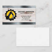 Bulldozer-Arm | Schwermaschinen | Konstruktion Visitenkarte (Vorne/Hinten)