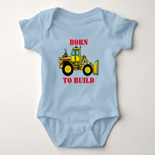 Bulldozer Baby Jersey Bodysuit Baby Strampler (Vorderseite)
