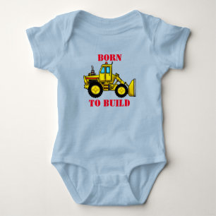 Bulldozer Baby Jersey Bodysuit Strampler
