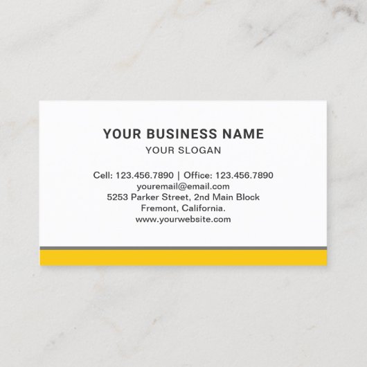 Bulldozer-Bagger Visitenkarte (Rückseite)