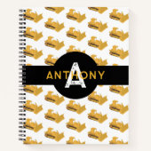 Bulldozer-BaukastenMonogramm Notizblock (Vorderseite)