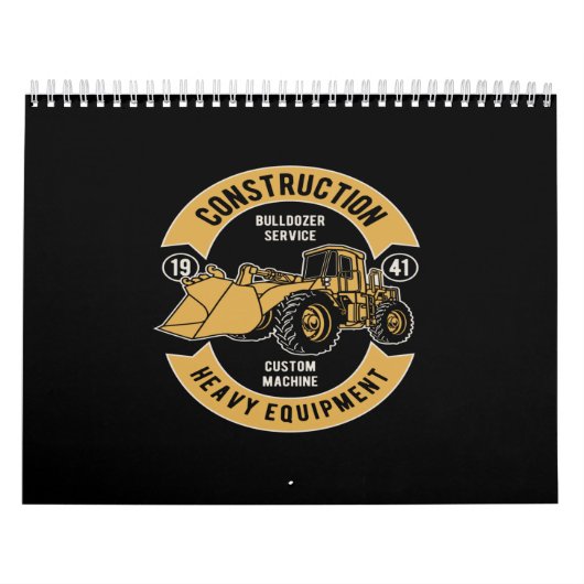Bulldozer-Bauschwere Ausrüstung Kalender (Titelbild)