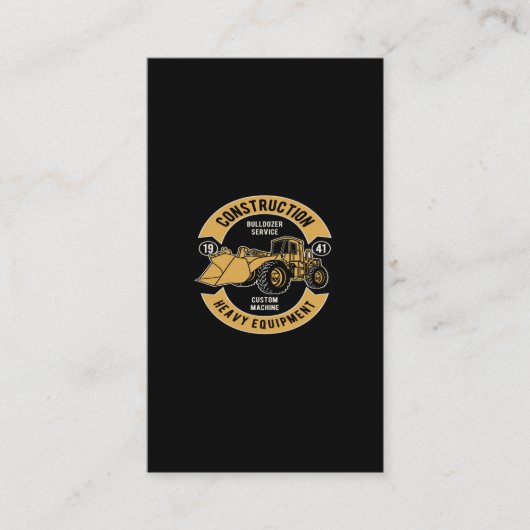 Bulldozer-Bauschwere Ausrüstung Visitenkarte (Vorderseite)