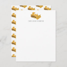 Bulldozer Baustil Lkw Kinder Mitteilungskarte