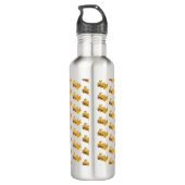 Bulldozer Bautransporter Edelstahlflasche (Rückseite)