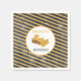 Bulldozer Bauwagen Birthday Boy Serviette