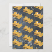 Bulldozer Bauwagen Einladung zum Geburtstag (Rückseite)