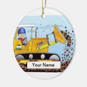Bulldozer-Betreiber - männlich Keramik Ornament (Links)