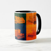 BULLDOZER-BETRIEBSMOTOR - SCHWERE AUSRÜSTUNG TASSE (VorderseiteRechts)