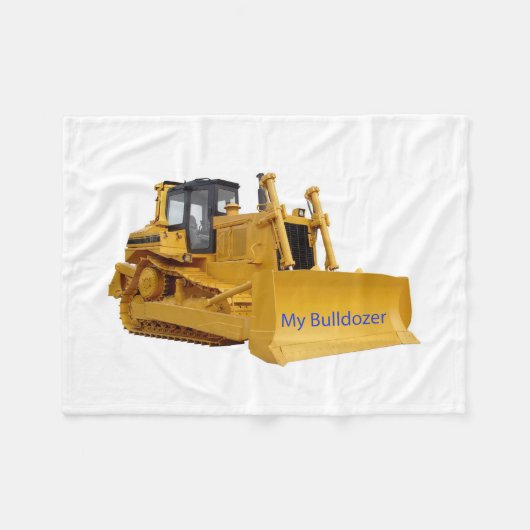 Bulldozer-Bild für Fleece Blanket (Vorderseite (Horizontal))