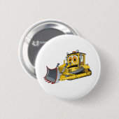 Bulldozer-Cartoon Button (Vorne & Hinten)