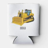 Bulldozer cartoon illustration dosenkühler (Vorderseite)