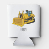 Bulldozer cartoon illustration dosenkühler (Rückseite)