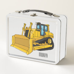 Bulldozer Cartoon-Illustration Metall Brotdose