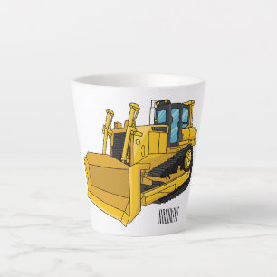 Bulldozer Cartoon-Illustration Milchtasse