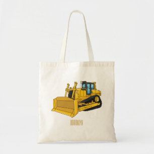 Bulldozer Cartoon-Illustration Tragetasche